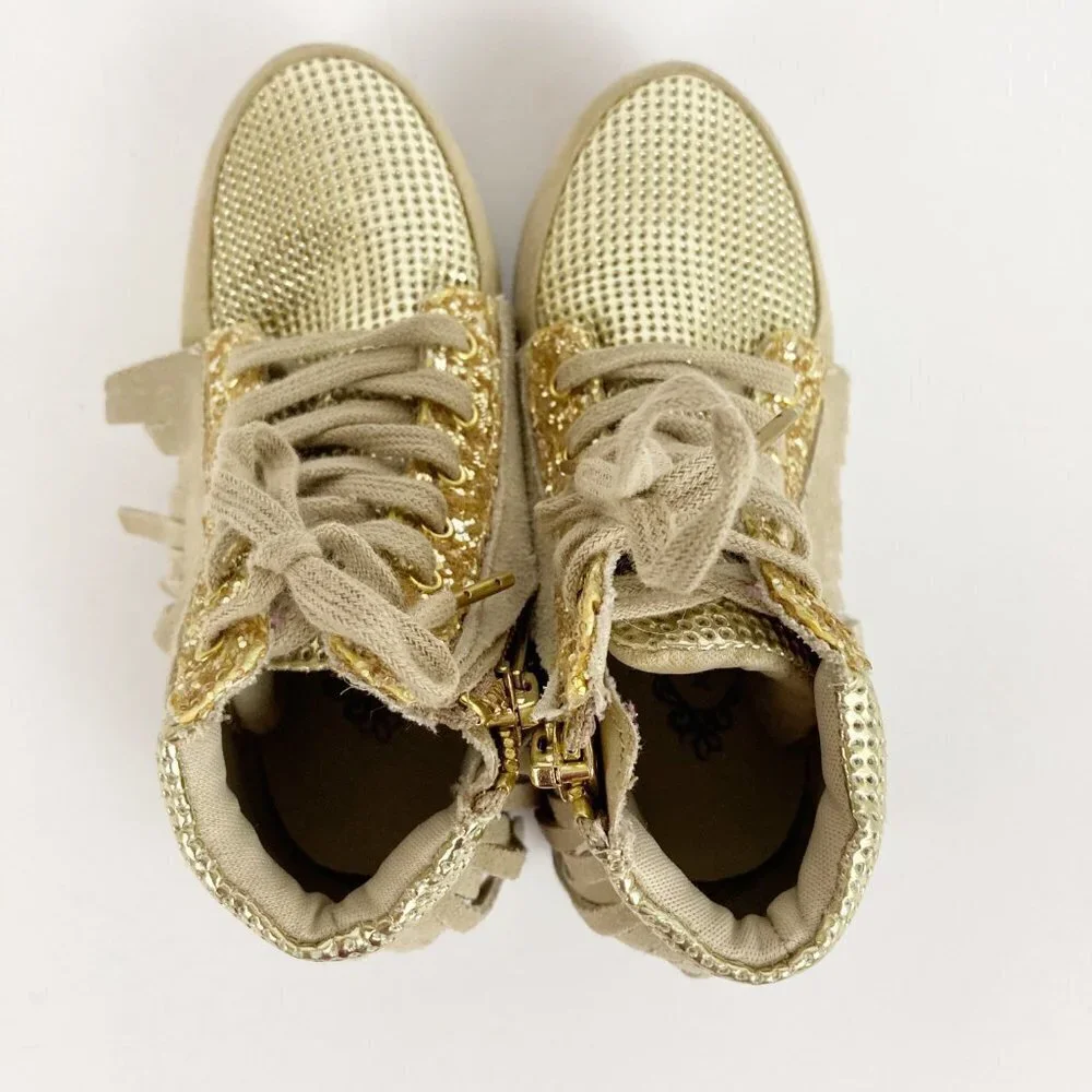 Joyfolie Toddler Felicity Fringe Sneaker Booties Sz 8